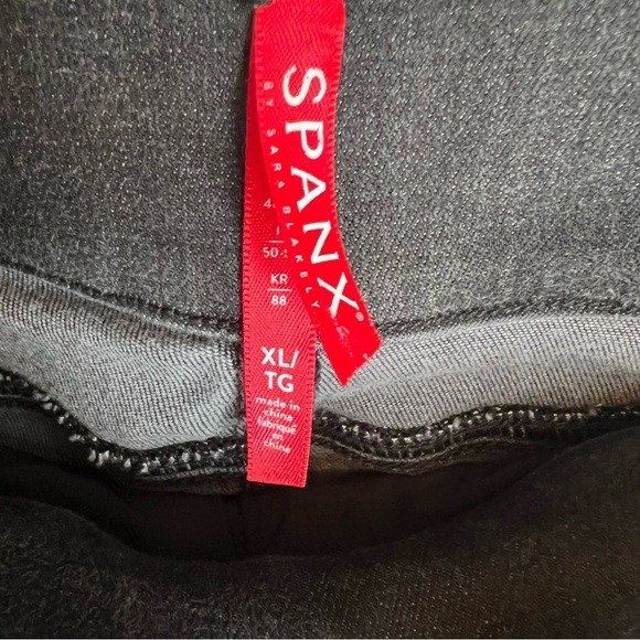 Perfect $128 SPANX ANKLE SKINNY Distressed BLACK pull-on Jeans Jeggings-Sz XL - Picture 7 of 11